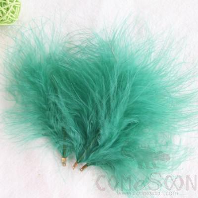 Full Velvet Turkey Feathers with Clip Fasteners, Ø10-12 cm