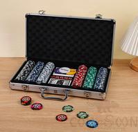 Texas Hold'em Poker Set 300 Yards Chips, 38 * 20 * 6cm