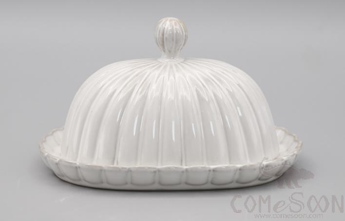 Chrysanthemum Butter Dish, Blue, 7.25" product image