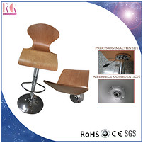 Solid Wood Curved Wood Bar Chair