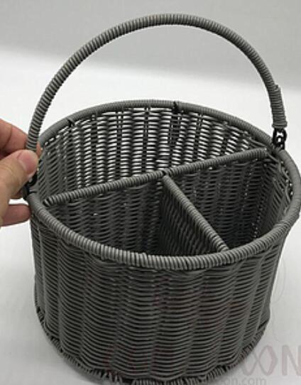 Table Cutlery Basket, Beige, Φ22*H14cm