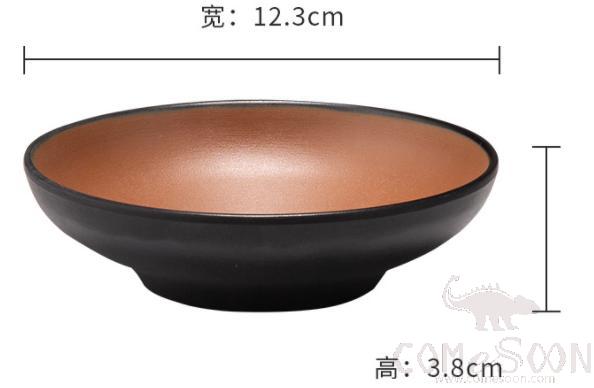 Clay Brown Series Brown Series 4.8 inch Round Wide Shallow Bowl