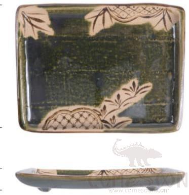 Weave Pineapple Flower Rectangular Plate, 20.3*16.2*2cm