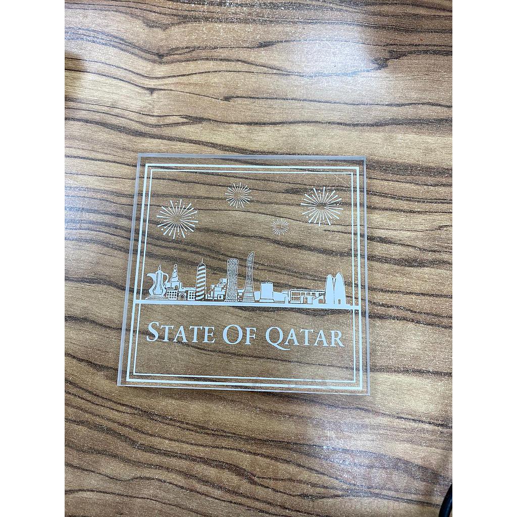 State of Qatar Acrylic Plate-10*10*0.5cm