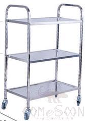 Medium Three-Layer Hotpot Cart, Ss201, L54.5*W30.5*H81cm