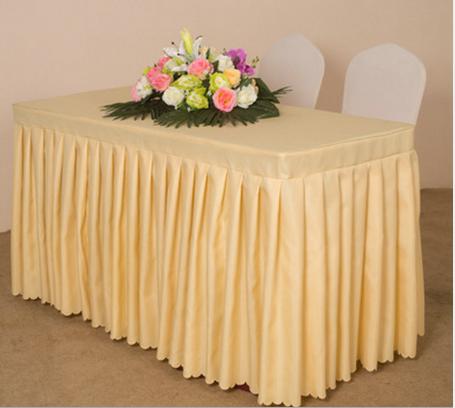Table Skirting(180*45+ 75cm)-Off-White