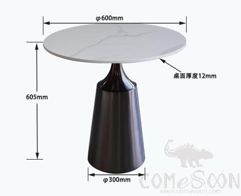 Slate Tea Table-Φ50*53cm