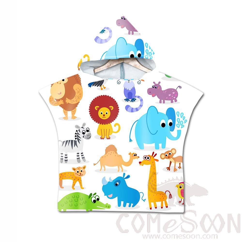 Kid's Cape Beach Towel, Microfiber, 60*80cm