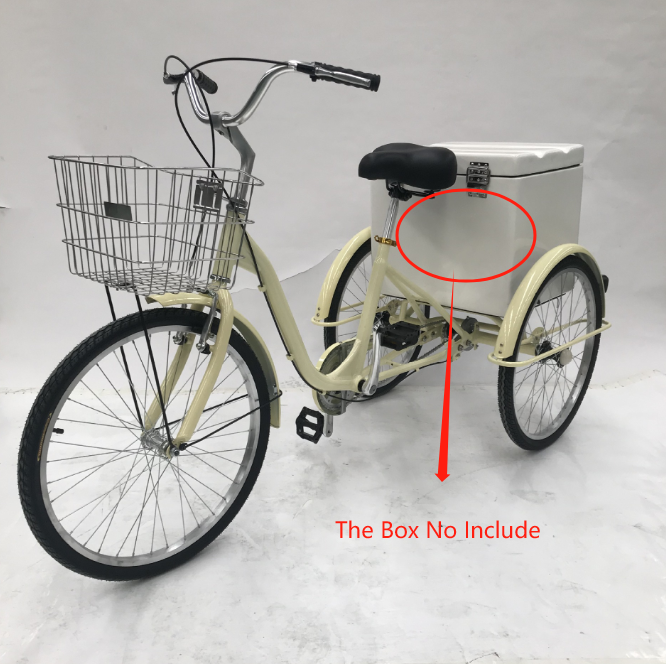 Tricycle, Aluminum Alloy, 24" W/o White Insulated Box