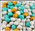 Porcelain-Like Sand, Three-Color Mix, 6*7*8mm