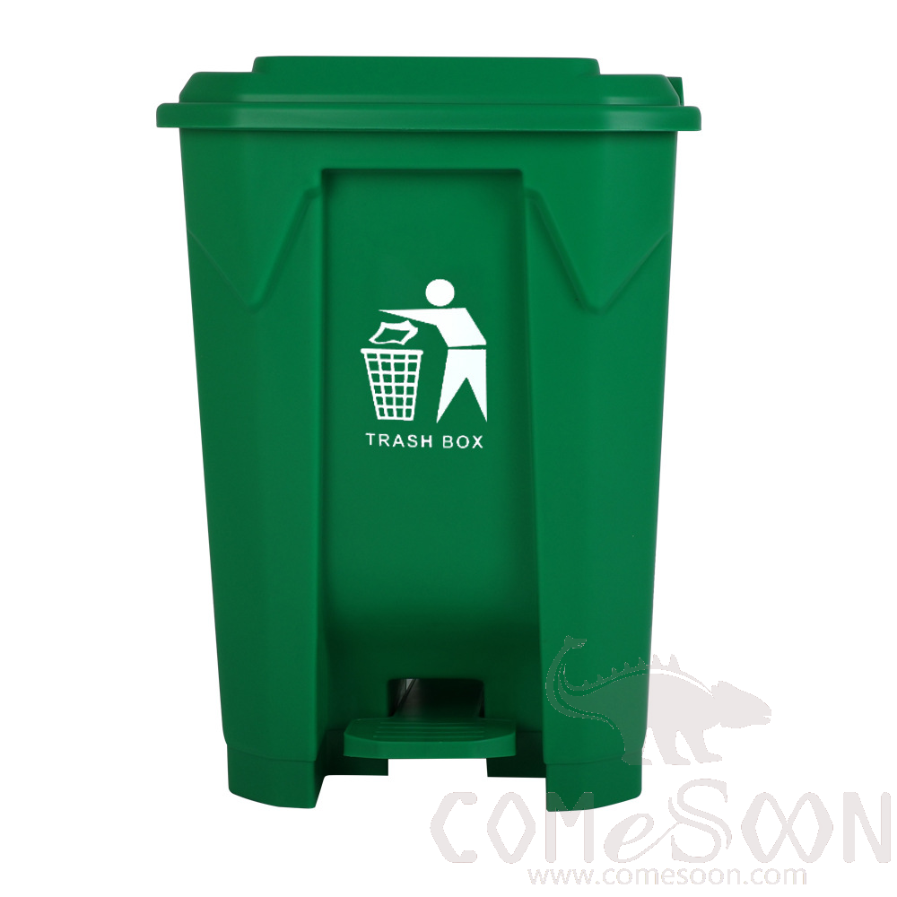 Sorting Garbage Collection Trash Can, 50L W/pedal, Green