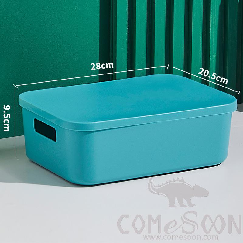 Blue Storage Box with Cover-20.5*28*9.5 cm, PP