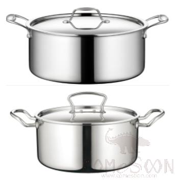 Tri-Ply Steel Dumpling Pot, Outer 430, Medium Aluminum, Inner 304, Φ240*H140*T2.5mm