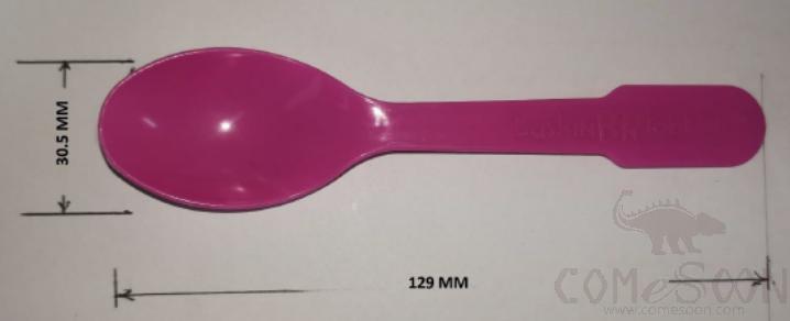 Customized Disposable Plastic Ice Cream Spoon 5"