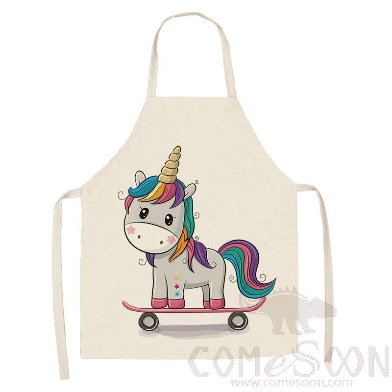 Unicorn Apron, Linen, 55*68cm