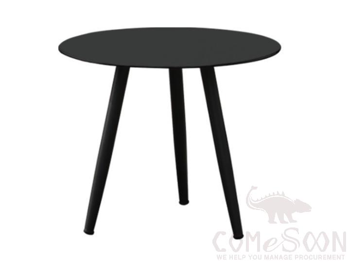 Outdoor Glass Table-Φ50cm, Tempered Glass Table Top+ Metal Frame, Φ50*50cm product image