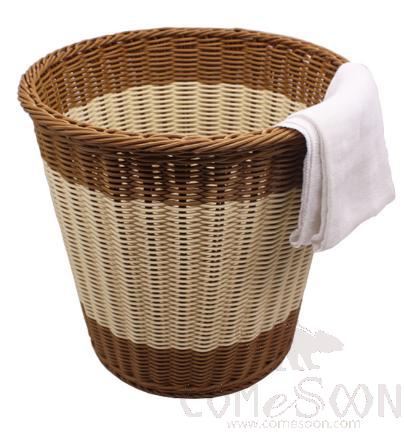 Imitation Rattan Trumpet Bucket, Flat Rattan+ 3.0 Round Rattan, D36*36cm