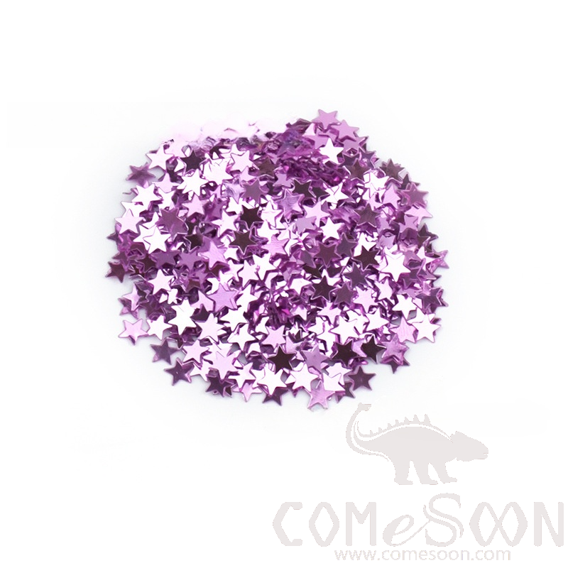 Pentagram Confetti, Plastic, L6mm