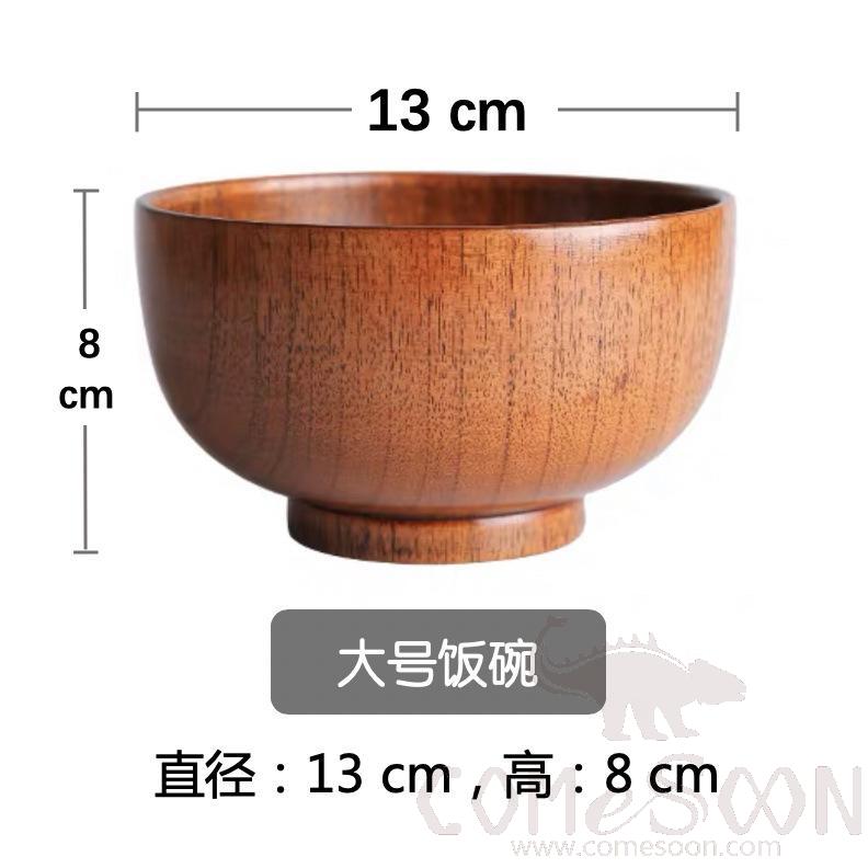 Large Wooden Rice Bowl Φ13*H8cm