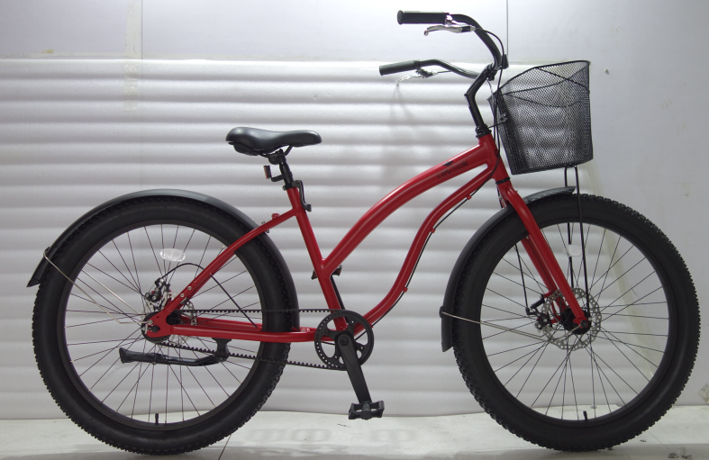 Aluminum Alloy Beach Bike, Belt Drive Chain 26"