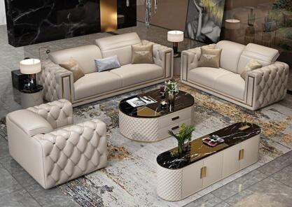 Sofa Set-High-Quality Microfiber Leather