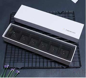 White 6 Chocolates Hard Box, 27.5*7*4cm.