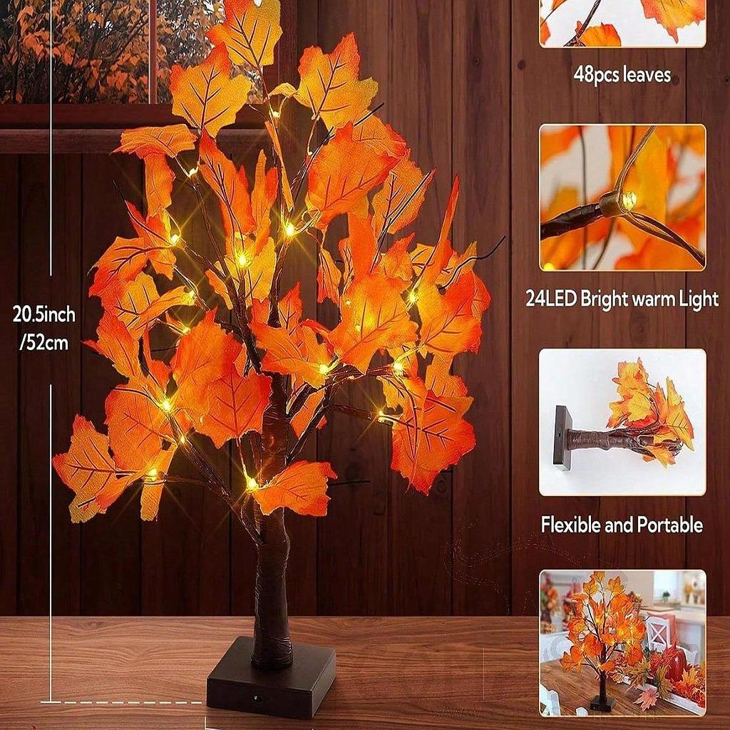 Led Maple Leaf Tree Lamp, H60cm