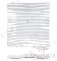 9" Striped Plate, White, Mf, 229*229*33mm product image