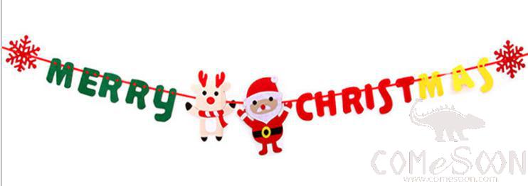 Christmas Banner Non-Woven Fabric