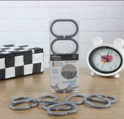 Shower Curtain Ring Gray, PS, 6 * 19 * 2 cm