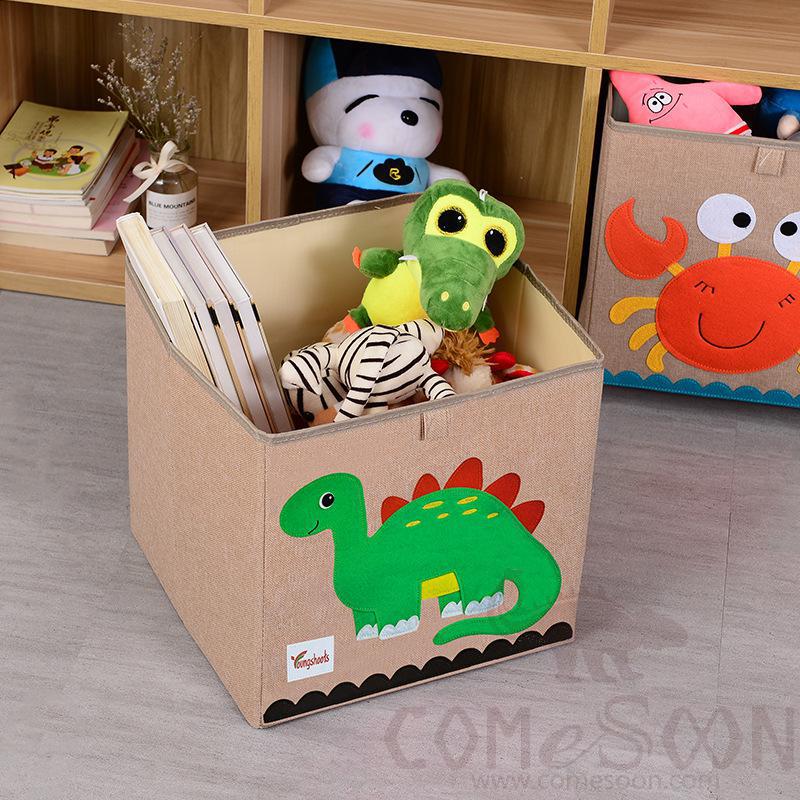 Linen Storage Basket-33*33*33cm, Waterproof Coating Canvas Linen+ Mdf Insert