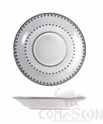80ML New Bead Edge Coffee Cup's Saucer, Ø11.2*H1.6 cm