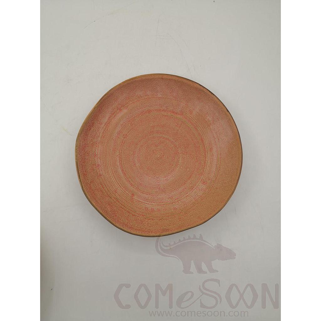 Matt Soil Coral Red Series 8.25" Deep Plate