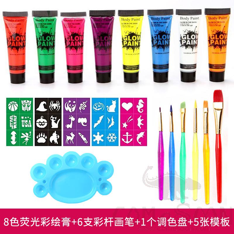 Uv Fluorescent Glow in the Dark Graffiti Face Paint, 25G
