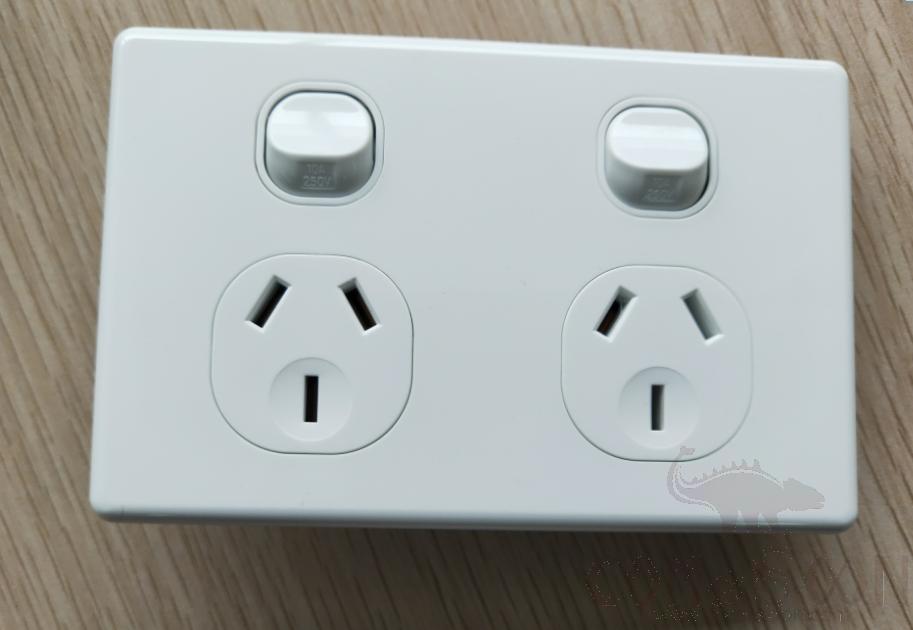 10a Horizontal Double Powerpoints, 1 Way, 120*78mm
