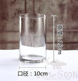 Straight Glass VaseCandle Stand, D10cm H15cm