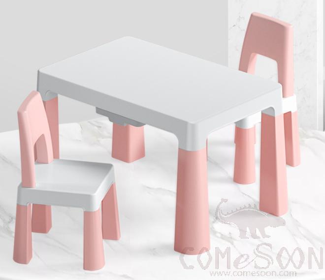 Children's Tables and Chairs, PP, Pink, 1 Table and 4 Chairs