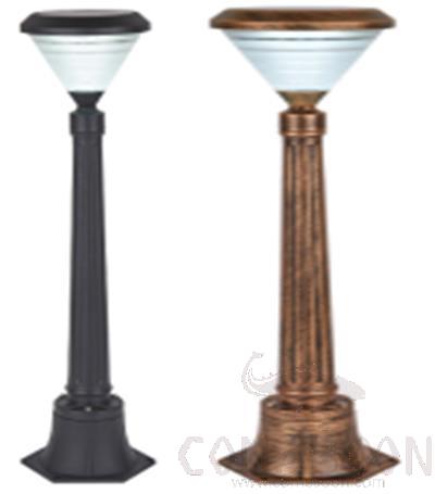 2w Three-Color Horizontal Sand Grain H950 Solar Energy Small Round Single-Head Garden Lamp, Ø20*H95 cm