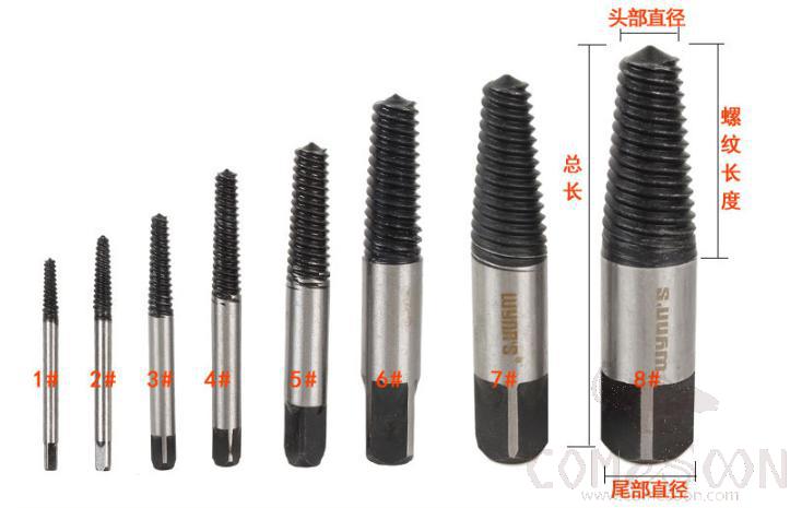 Screw Extractor Broken Damaged Bolt Extractor Set