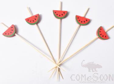 Bamboo Fruit Cocktail Skewers L12cm Watermelon