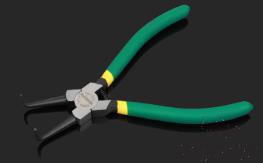 Internal Bent Circlip Pliers 9", High Carbon Steel