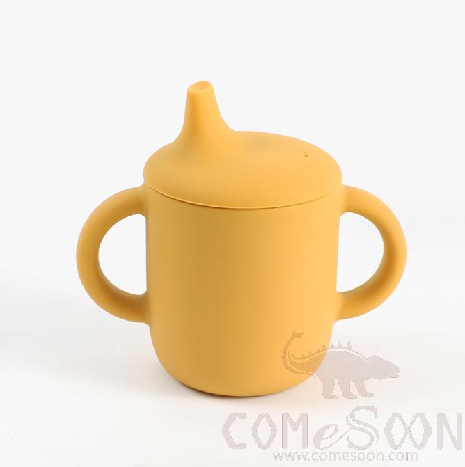Children's Water Cup W/lid, Silicone, 150ML, Yellow