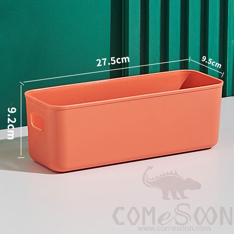 Orange Storage Box Without Cover-9.5*27.5*9.2 cm, PP