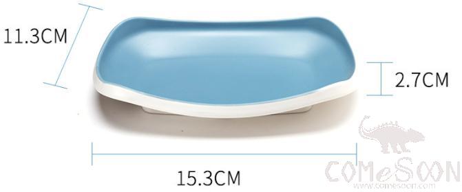 Blue Series 6 inch Rectangular Deep Plate