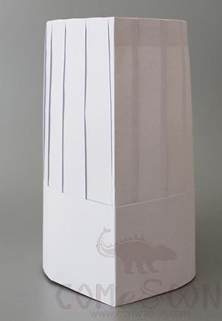 80G Paper Medium High Flat Top Chef Hat, 28*23cm