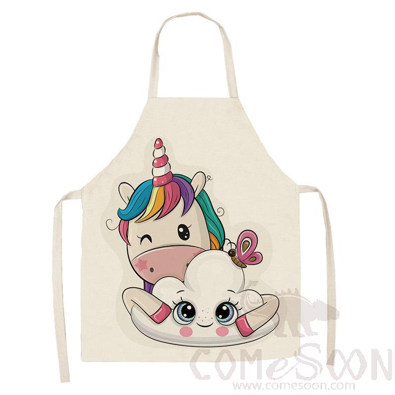 Unicorn Apron, Linen, 55*68cm