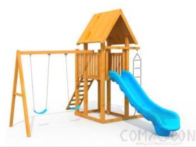 Wood Playground-350*350*320cm, Playground Castle