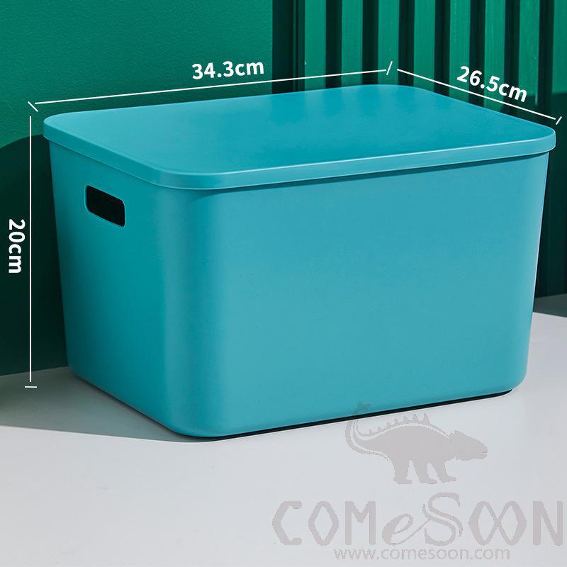 Blue Storage Box with Cover-26.5*34.3*20 cm, PP