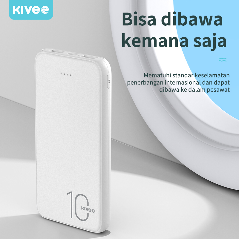 kivee Powerbank 10000mAh + Fast Charge 2.4A Real Capacity