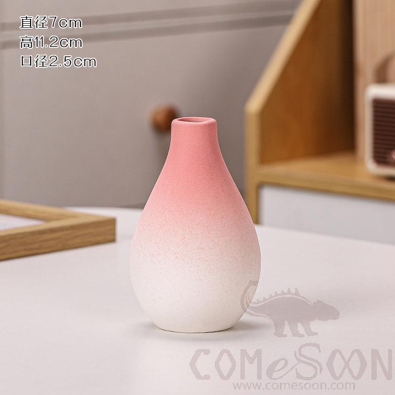 Vase, Ceramics, Pink, Φ7*H11.2cm